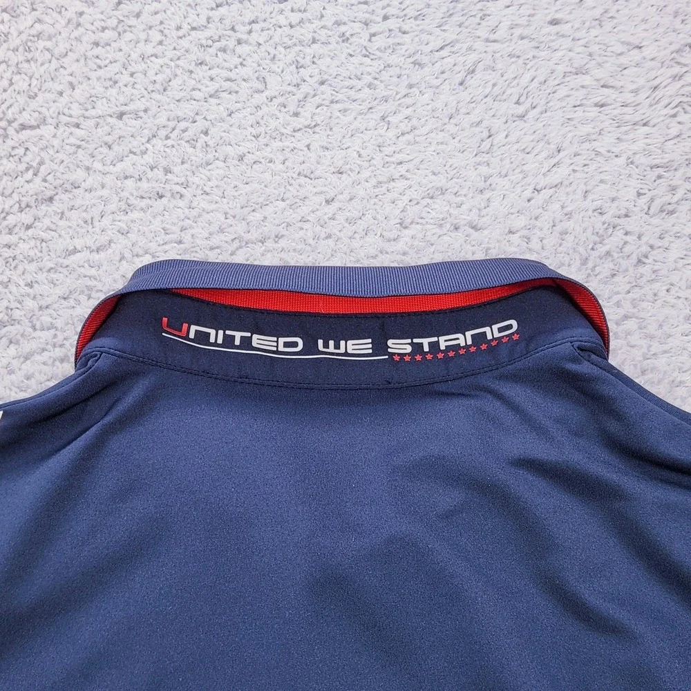RLX Ralph Lauren Ryder Cup USA 2020 Golf Shirt Polo Mens Large Blue Red Striped